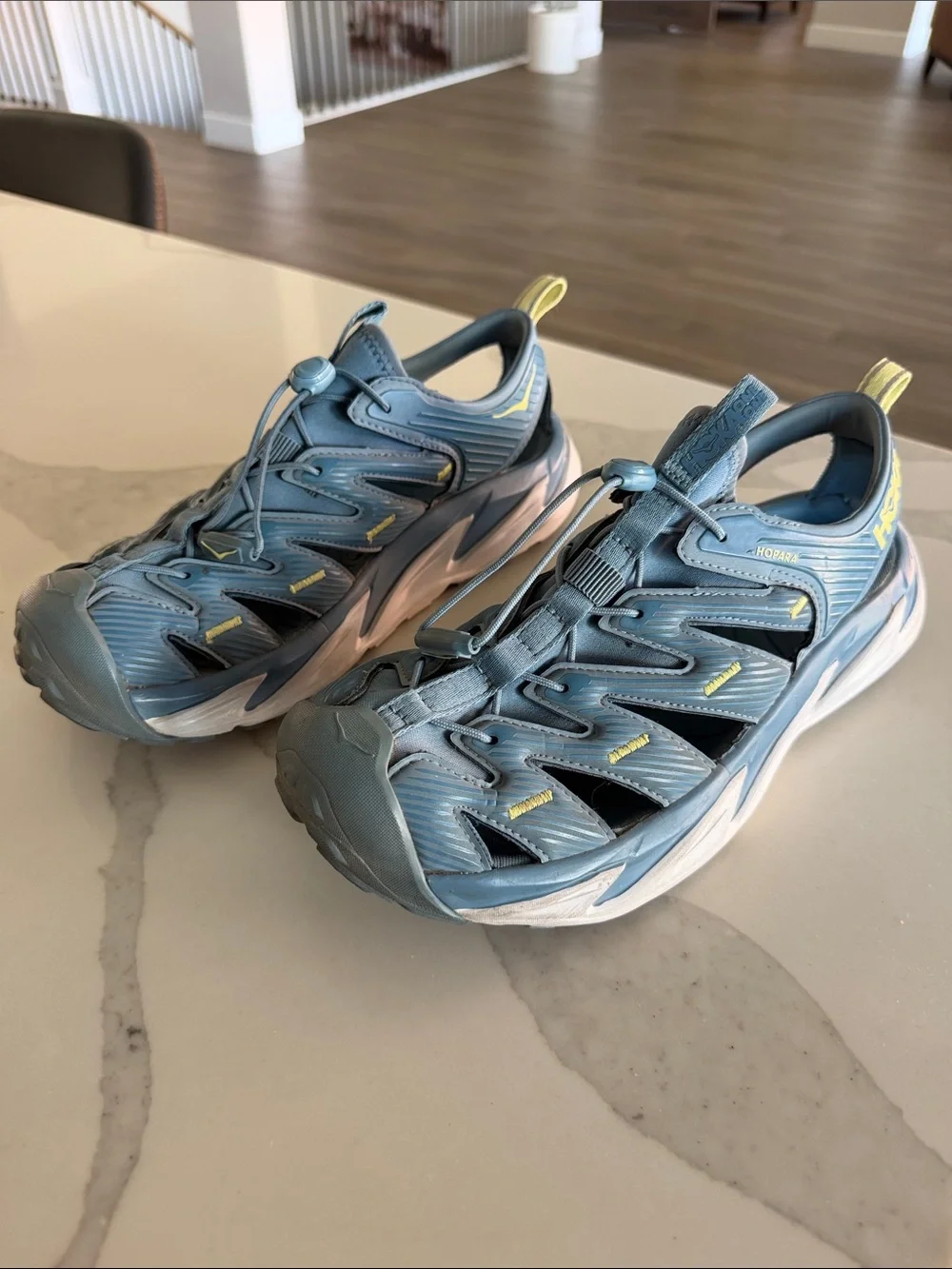 HOKA One One Hopara Women’s Blue Athletic Slip-on Trail Hiking Sandals. Sz 9.5
